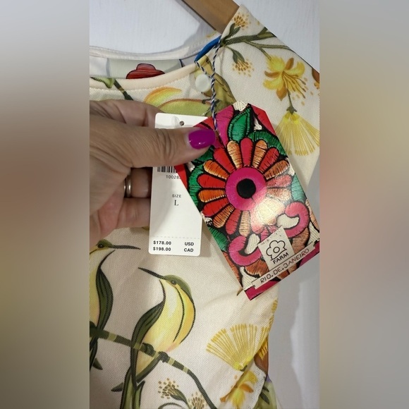 NWT Farm Rio Hummingbird Garden Mid Dress - Picture 7 of 11